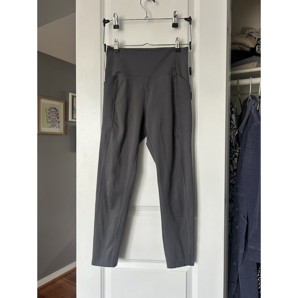 Girlfriend Collective Cropped Leggings Women's Small Gray High Rise Compression